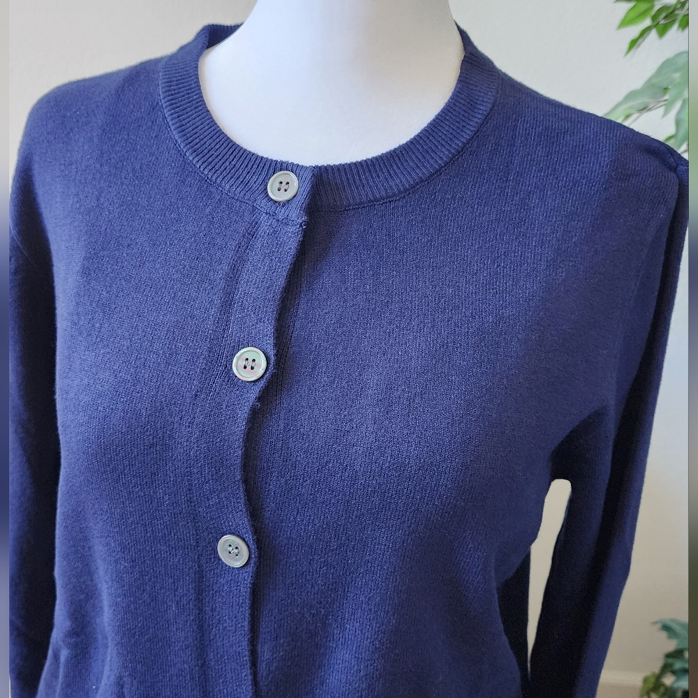3 for $30 Long Sleeve Button Down Soft Knit Blue Cardigan NWT